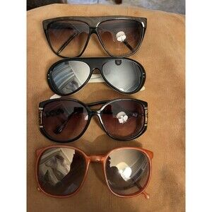 Lot 4 Vintage Sunglasses Eyewear Frames 70s 80s Retro Unisex Oversized Festival